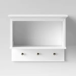 New - Wall Shelf with Hooks White - Threshold