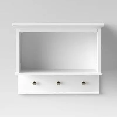 New - Wall Shelf with Hooks White - Threshold