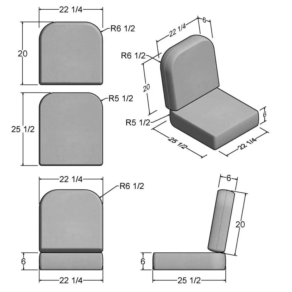 Outdoor-USA Seat and Back/Deep Seating Lounge Chair – Replacement Cushions