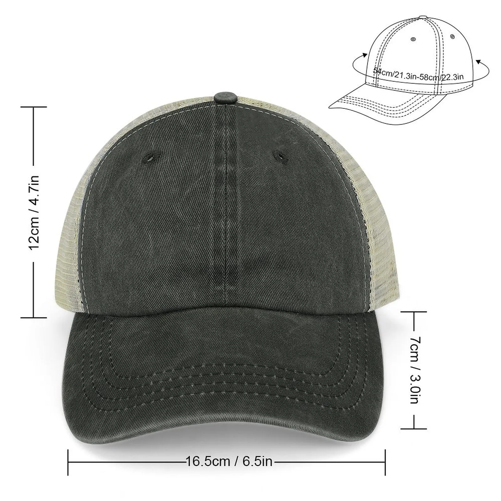 Personalize Your Own Cotton Trucker Cap-Various Colors