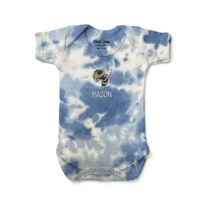 Personalized Georgia Tech Yellow Jackets Buzz Tie Dye Bodysuit