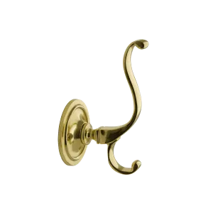 Plain Coat Hook in Unlacquered Brass