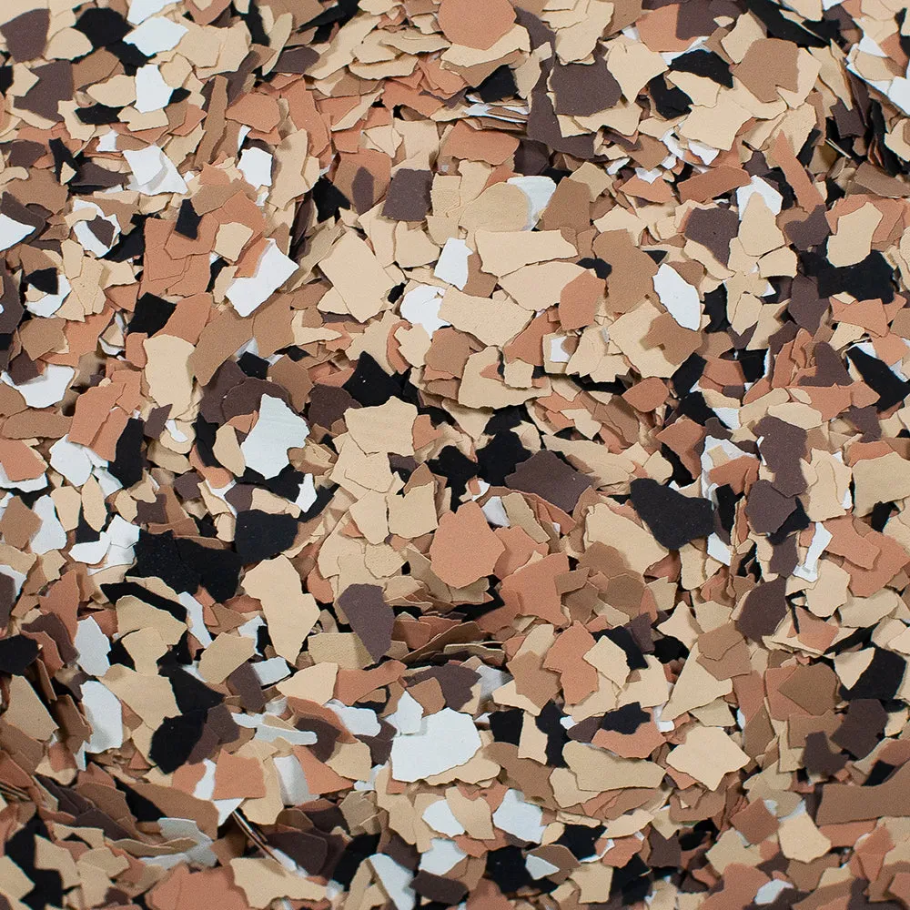 "Outback" 1/4" Garage Flake Floor Epoxy Resin Complete Kit