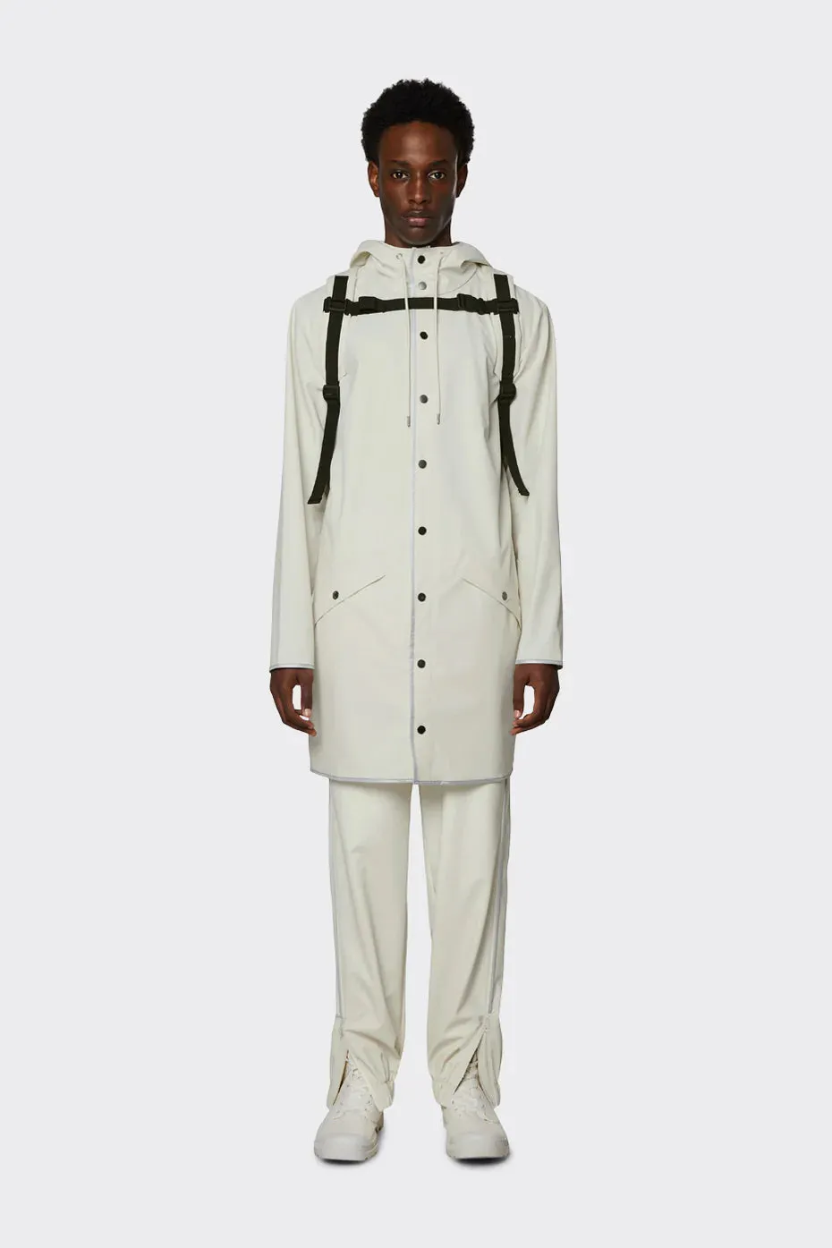 Rains reflective long rain jacket