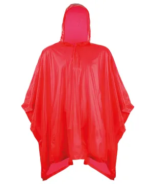 Red - Kids plastic poncho