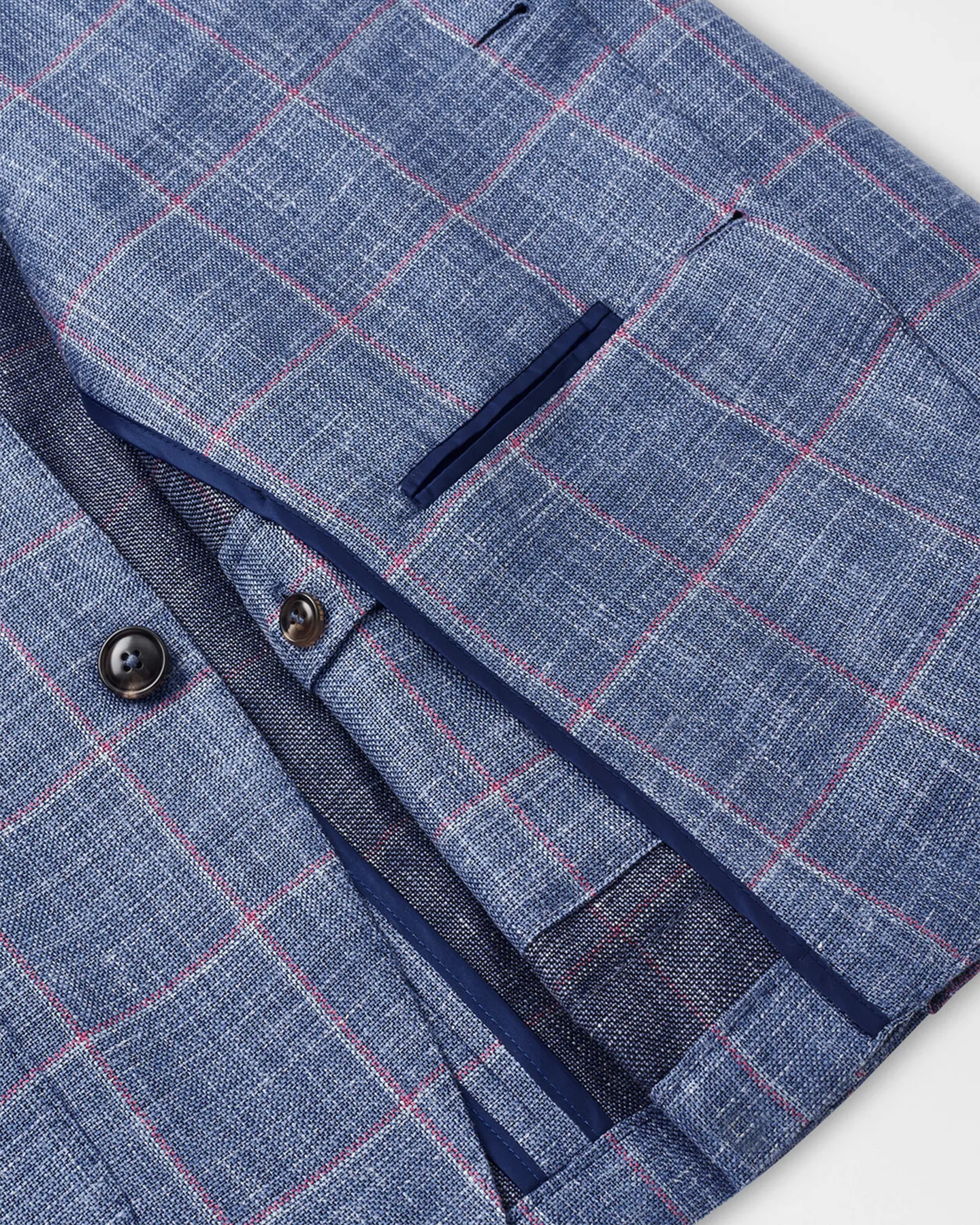 ROSEVILLE WINDOWPANE SOFT JACKET - BLUE PEARL