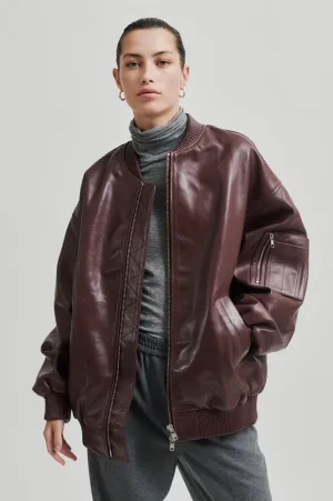 Second Female King Bitter Chocolate Bomber Jacket