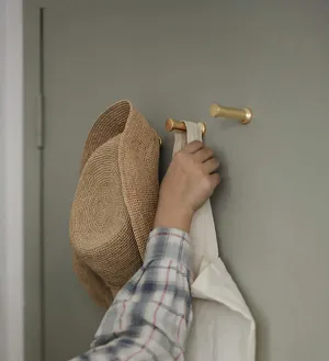 Solid Brass Coat Hooks