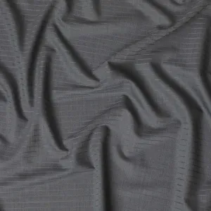 Sophisticated Grey Pinstripe Wool Fabric-D17550