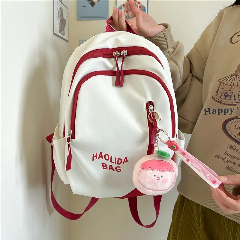 South Korea College Students' Backpack Girls' Small Japanese Ins Style Leisure Travel Backpack Portable All-Match Schoolbag