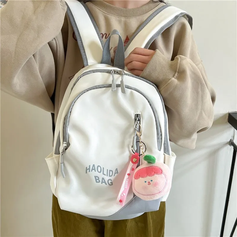 South Korea College Students' Backpack Girls' Small Japanese Ins Style Leisure Travel Backpack Portable All-Match Schoolbag