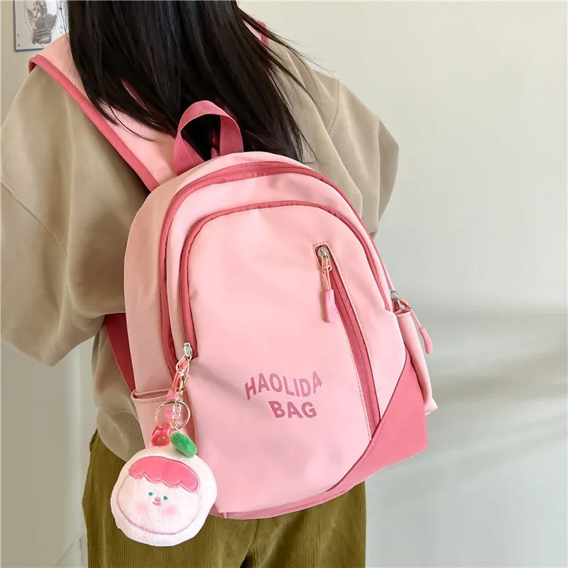 South Korea College Students' Backpack Girls' Small Japanese Ins Style Leisure Travel Backpack Portable All-Match Schoolbag