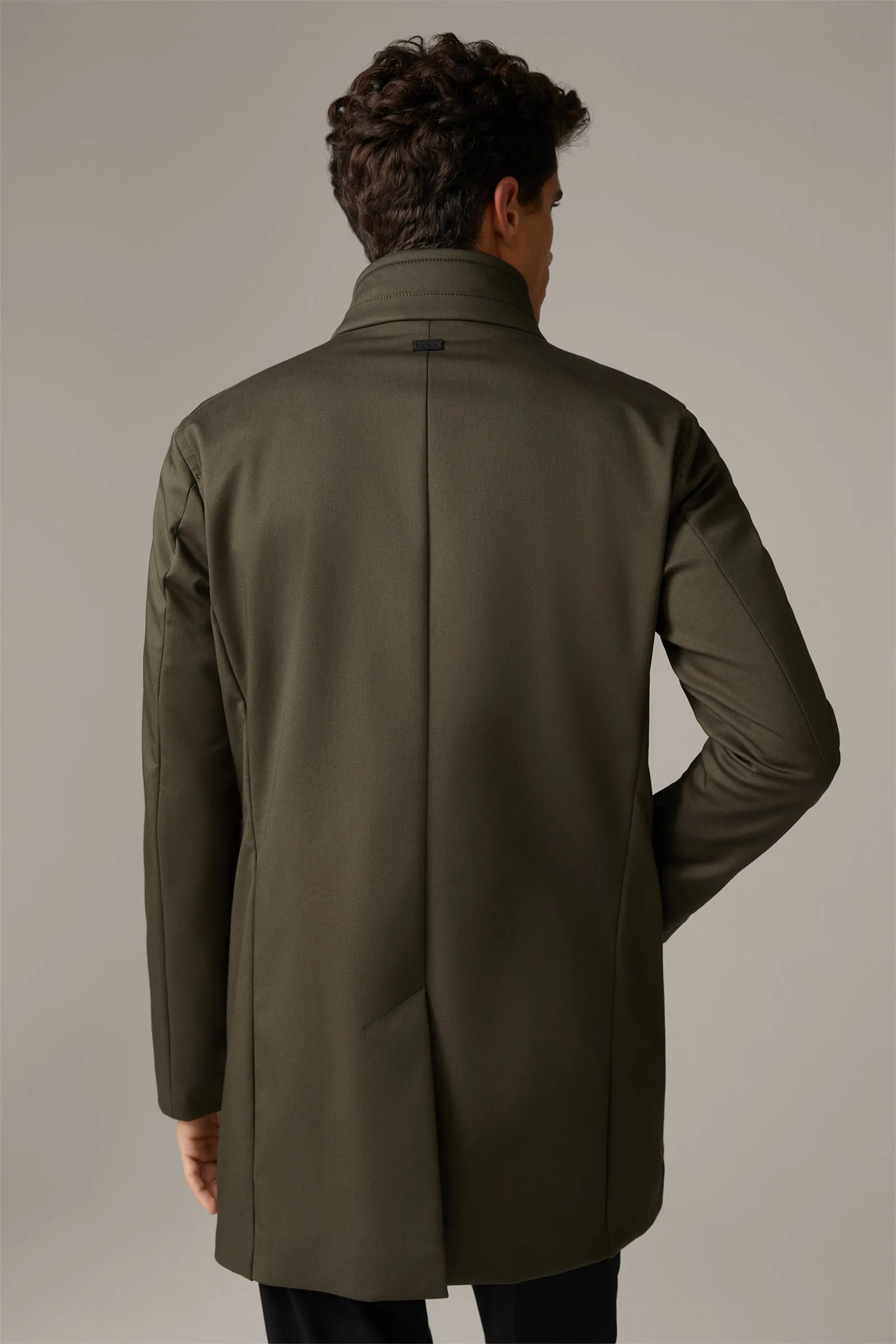 Strellson - Flex Cross Cotton Mix Coat Finlay, Olive (Size 40 Only)