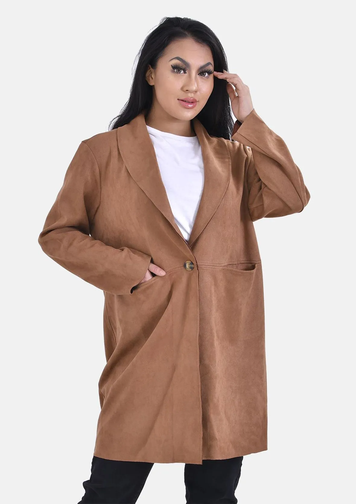 Suedette Duster Long Coat