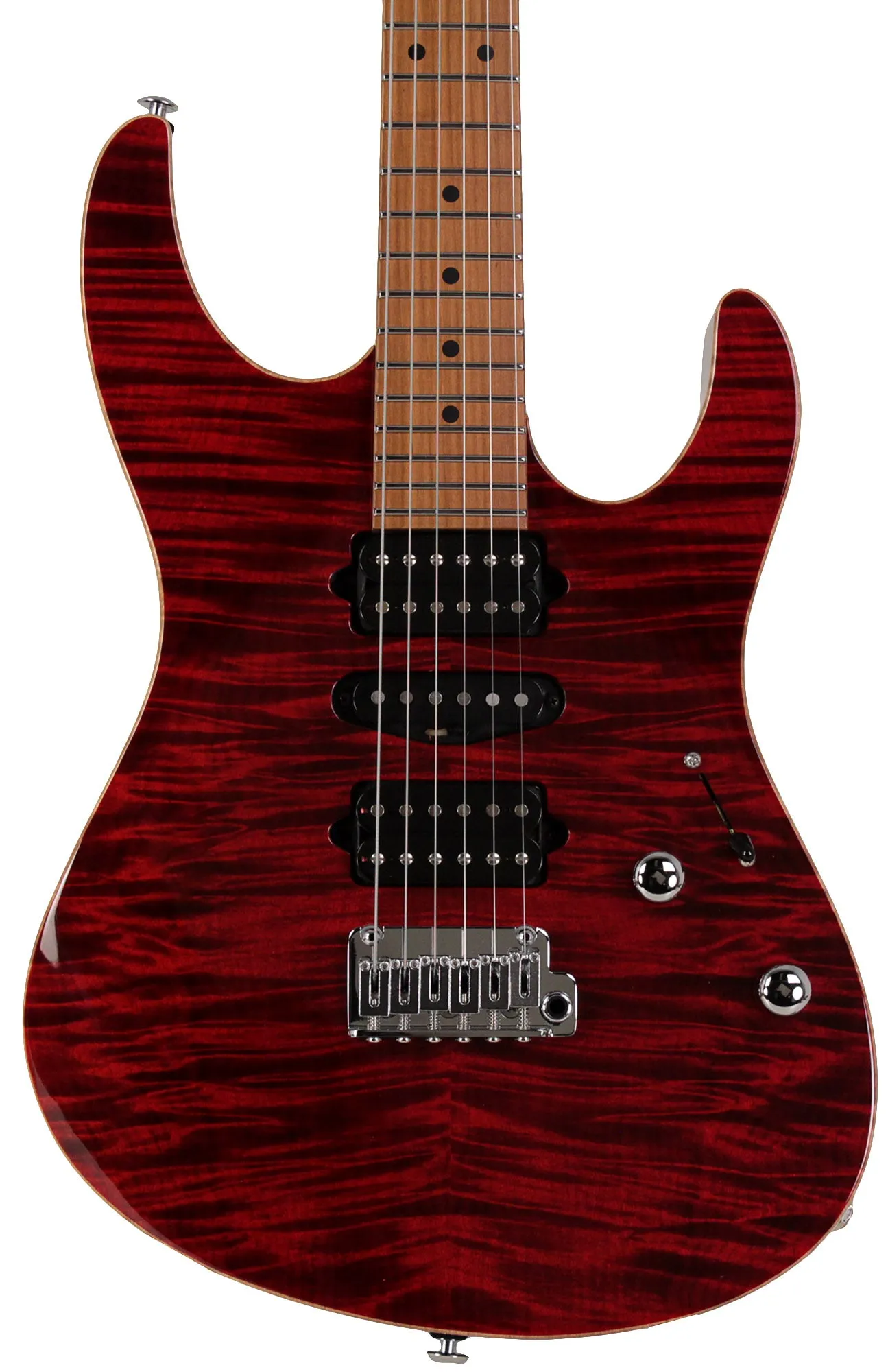 Suhr Modern Plus Guitar, Chili Pepper Red, Maple, HSH