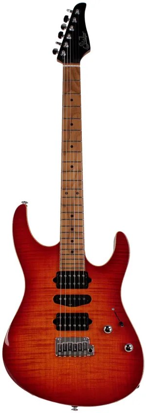 Suhr Modern Plus Guitar, Fireburst, Roasted Maple, HSH