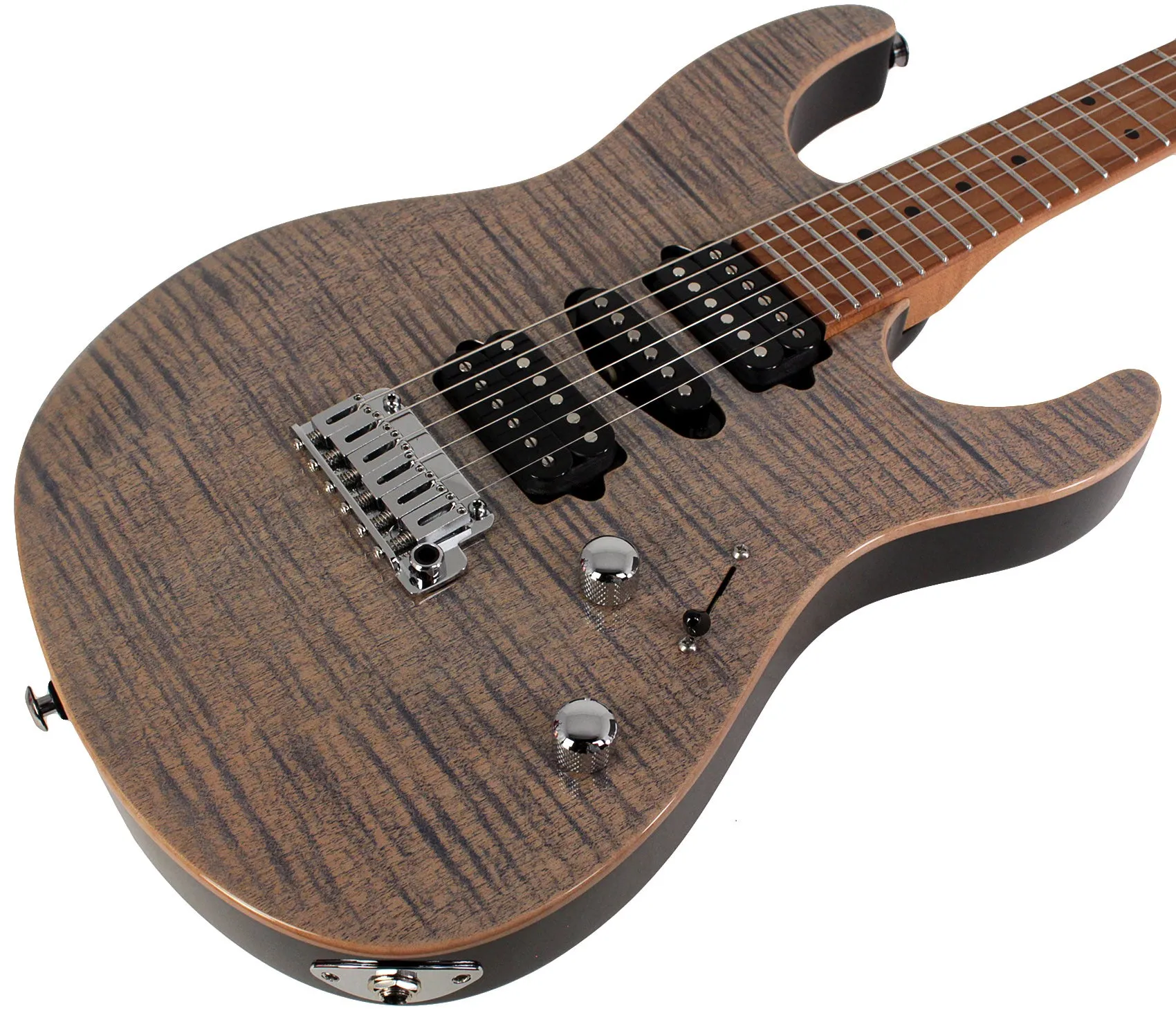 Suhr Modern Plus Guitar, Trans Blue Denim Slate, Roasted Maple, HSH