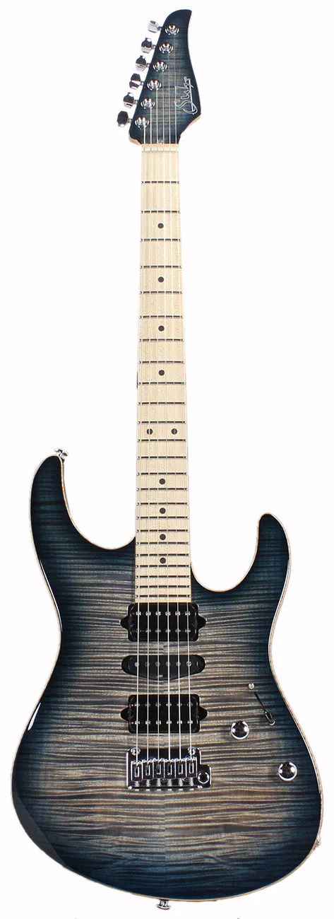 Suhr Modern Pro Guitar, Faded Trans Whale Blue Burst, Maple, HSH