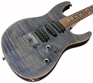 Suhr Modern Pro Guitar, Trans Blue Denim Slate, Pau Ferro, Matching Headstock