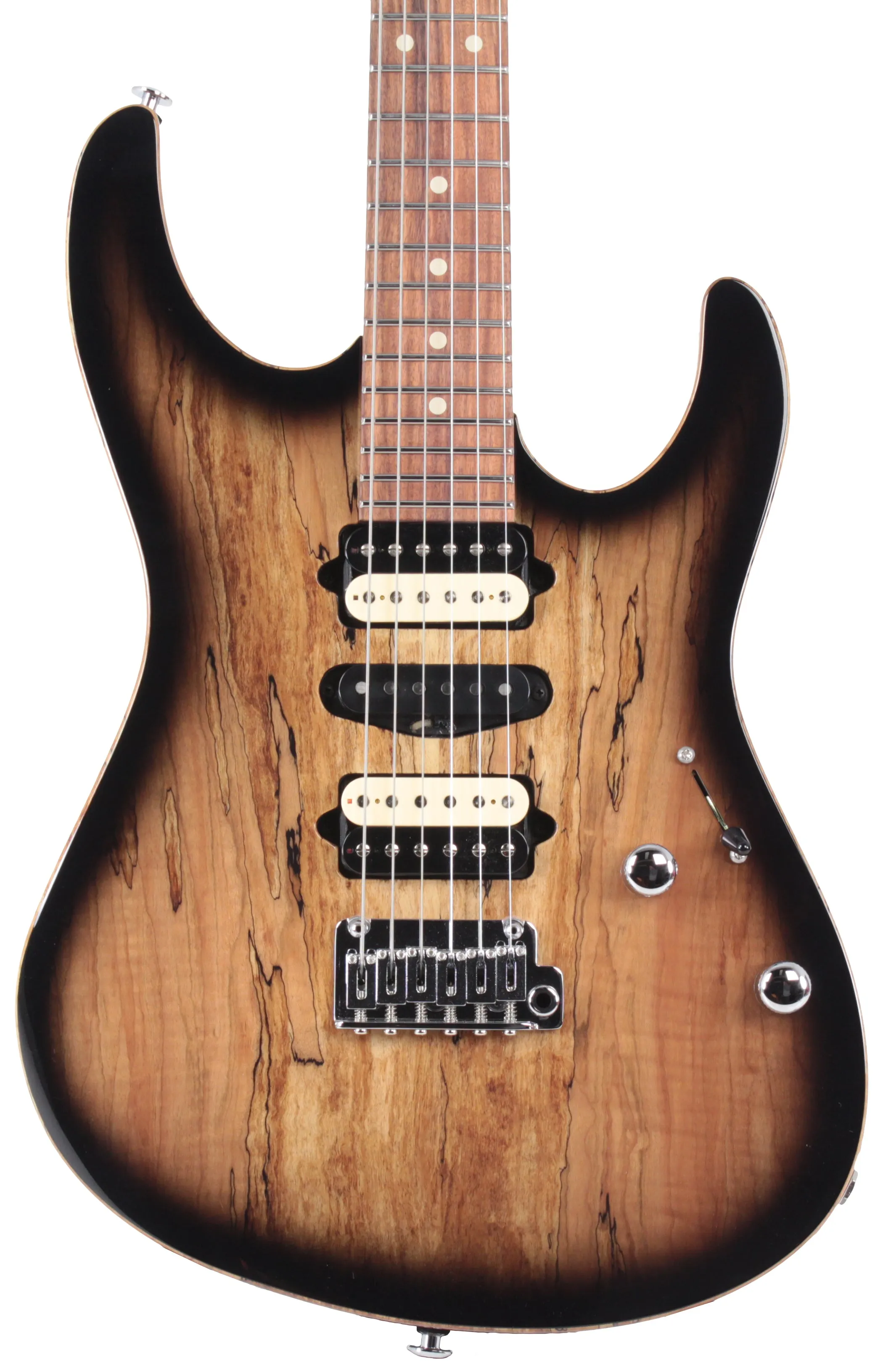 Suhr Modern Select Guitar, Black Burst, Spalt