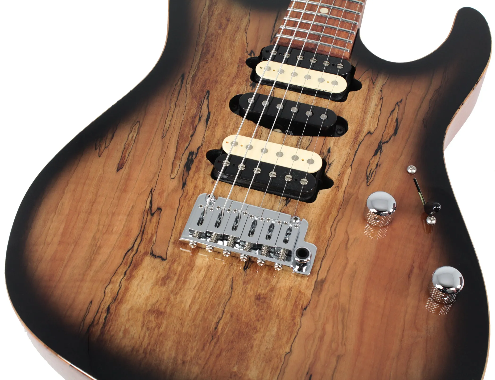 Suhr Modern Select Guitar, Black Burst, Spalt