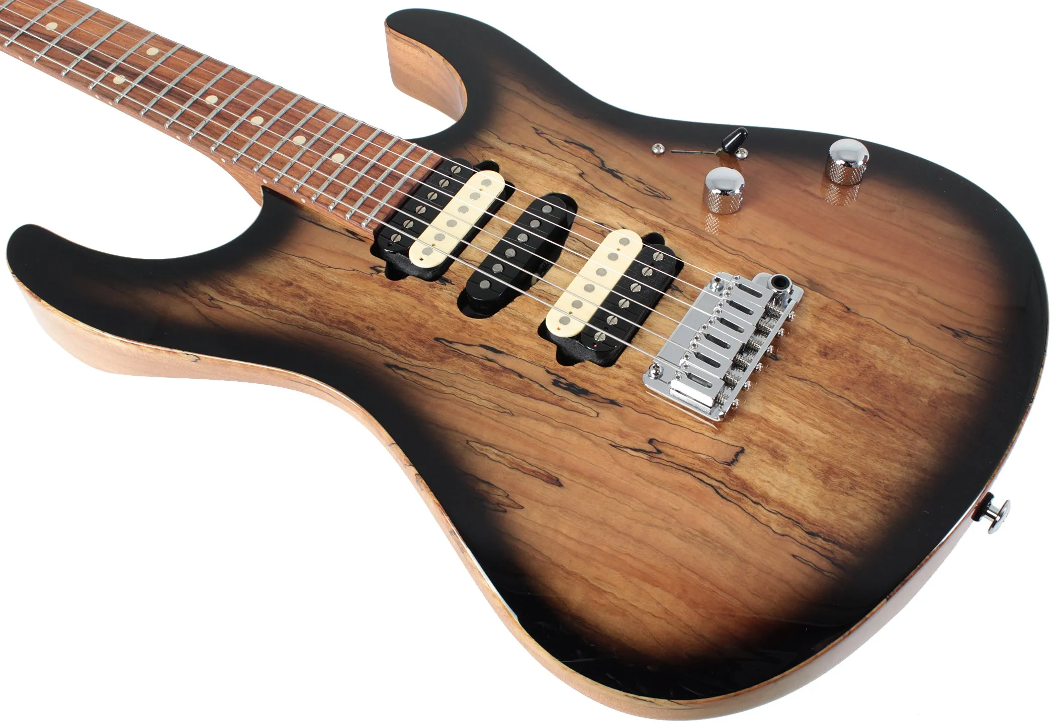 Suhr Modern Select Guitar, Black Burst, Spalt