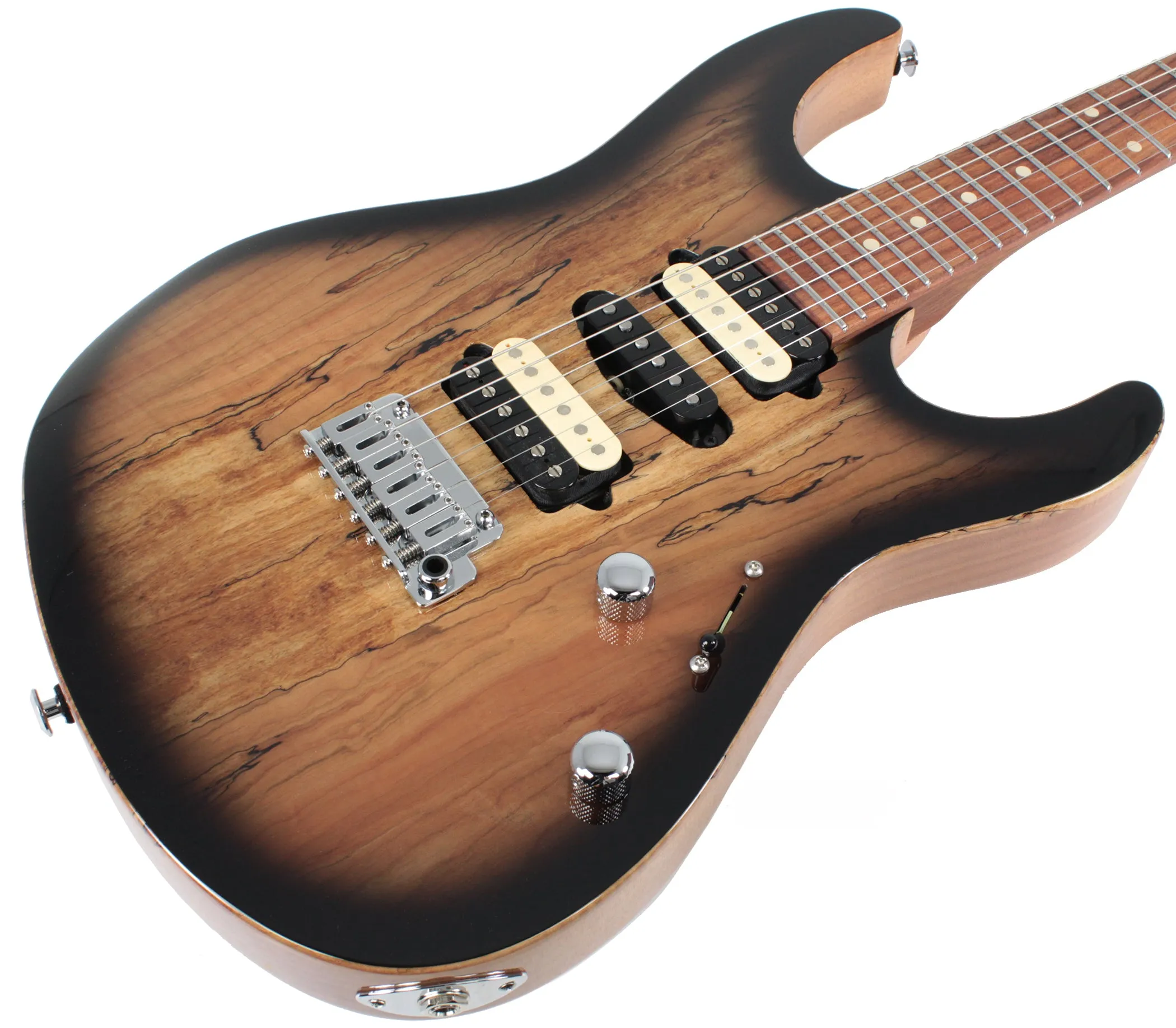 Suhr Modern Select Guitar, Black Burst, Spalt