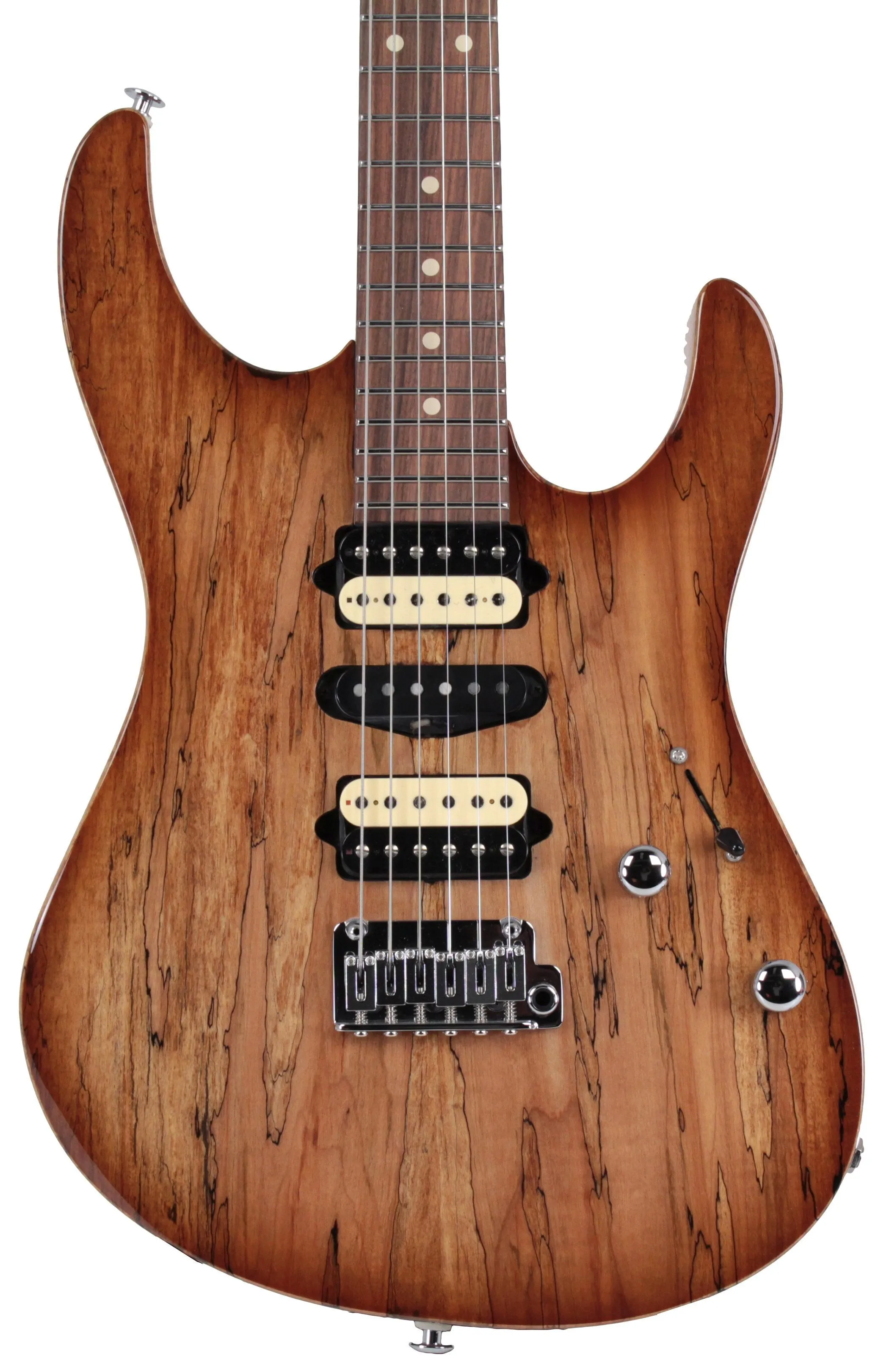 Suhr Modern Select Guitar, Natural Burst, Spalted Maple