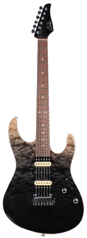 Suhr Modern Select Guitar, Quilted Maple, Black Gradient