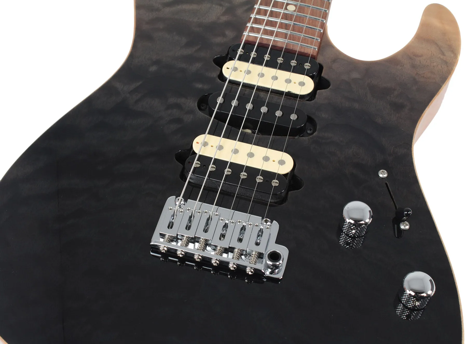 Suhr Modern Select Guitar, Quilted Maple, Black Gradient