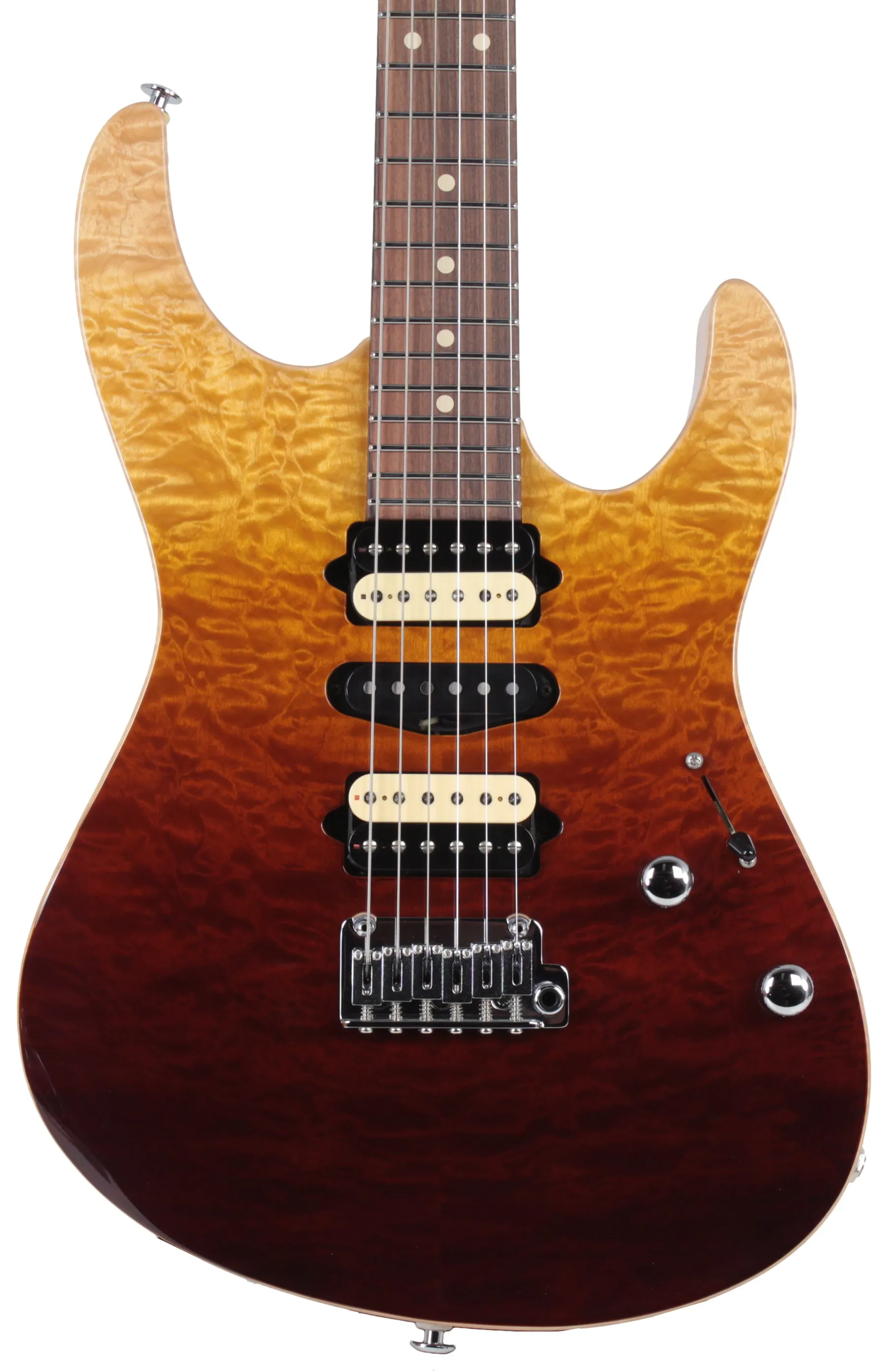 Suhr Modern Select Guitar, Quilted Maple, Desert Gradient