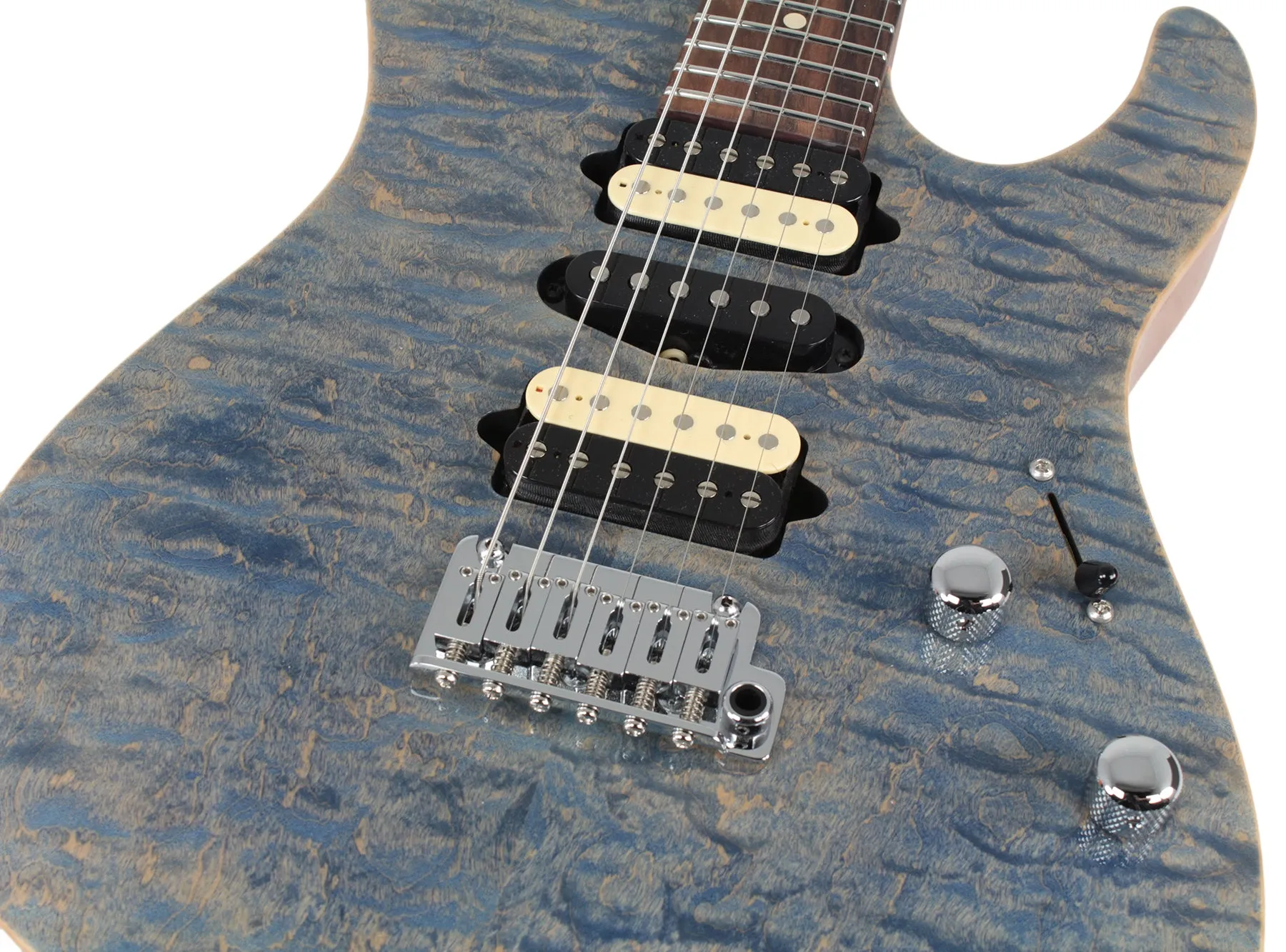 Suhr Modern Select Guitar, Quilted Maple, Trans Blue Denim Slate - JS4G2Y