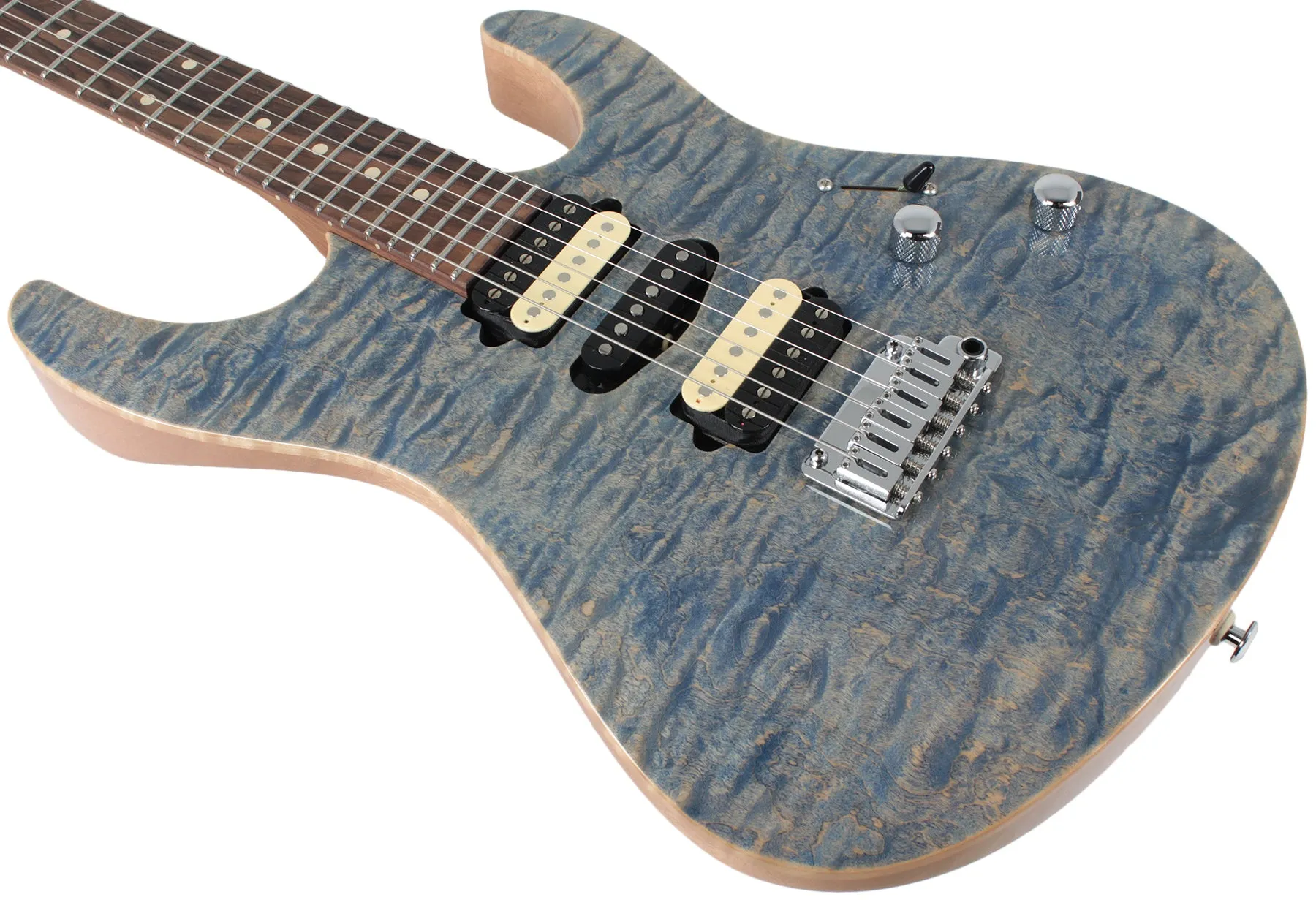 Suhr Modern Select Guitar, Quilted Maple, Trans Blue Denim Slate - JS4G2Y