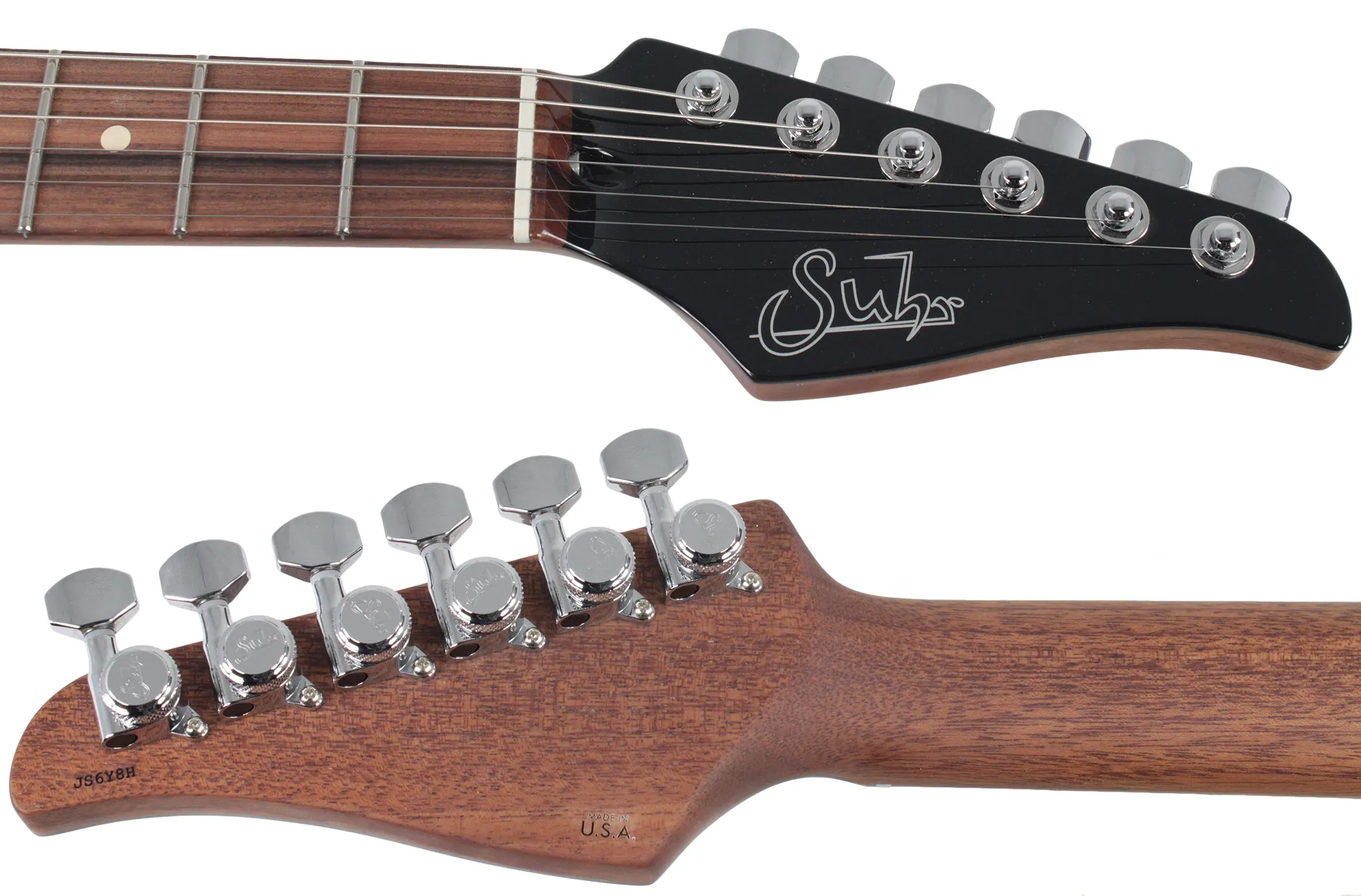 Suhr Modern Select Guitar, Quilted Maple, Trans Charcoal