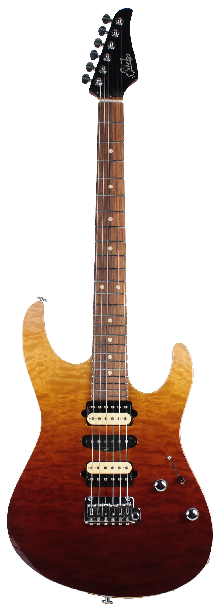 Suhr Modern Select Mahogany Guitar, Quilted Maple, Desert Gradient