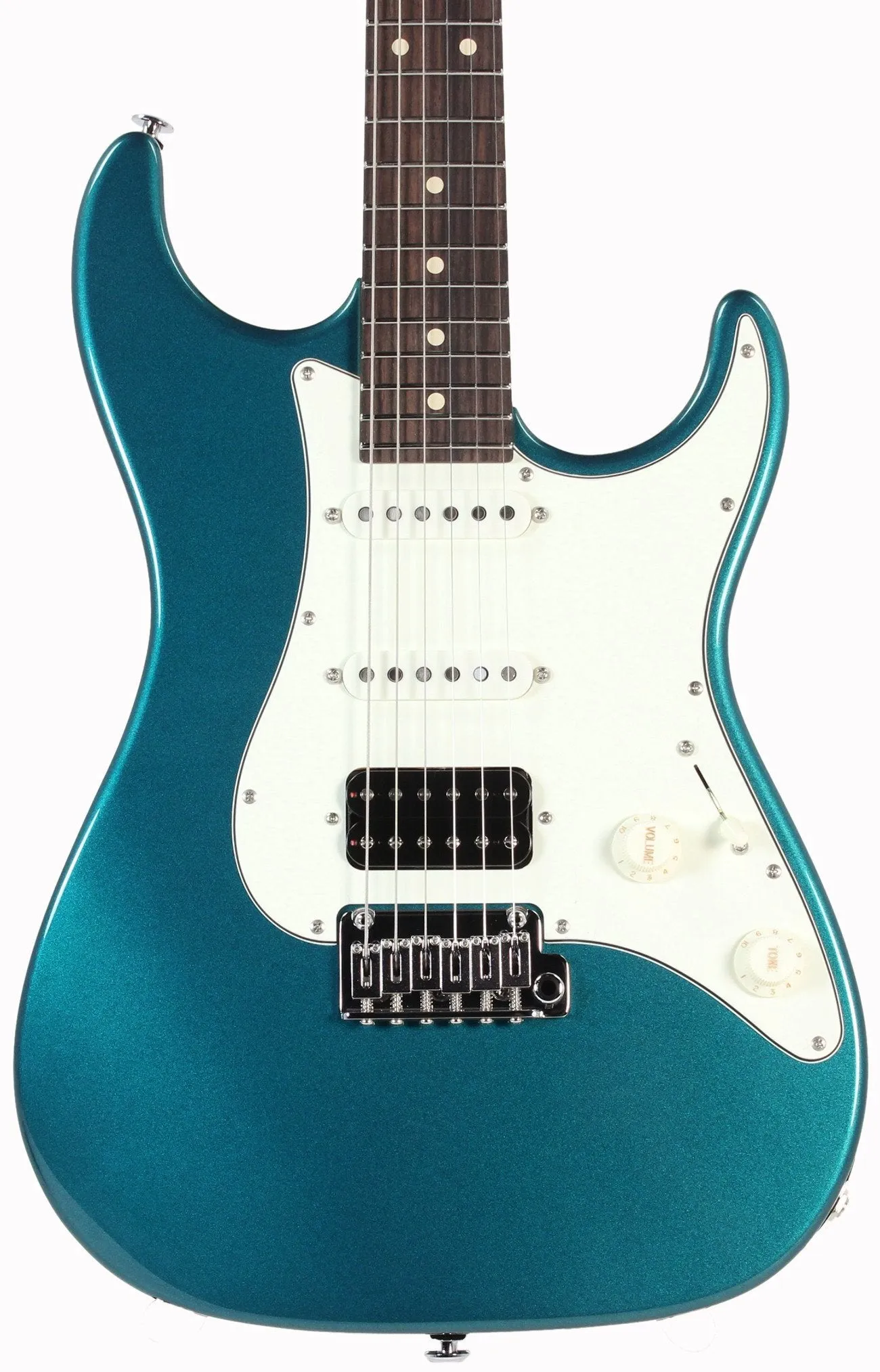 Suhr Standard Guitar, Ocean Turquoise Metallic, Rosewood