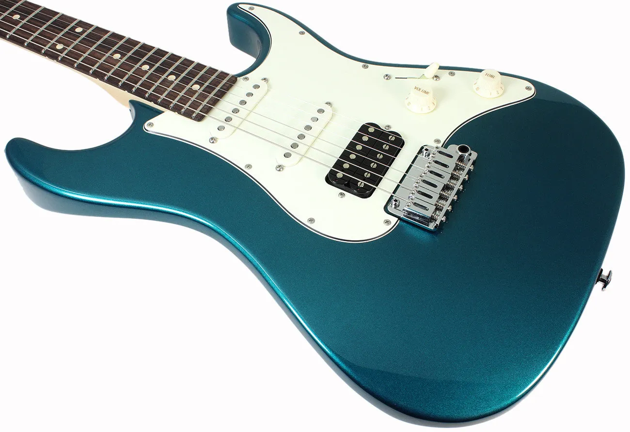 Suhr Throwback Standard Pro Guitar, Ocean Turquoise Metallic, Rosewood