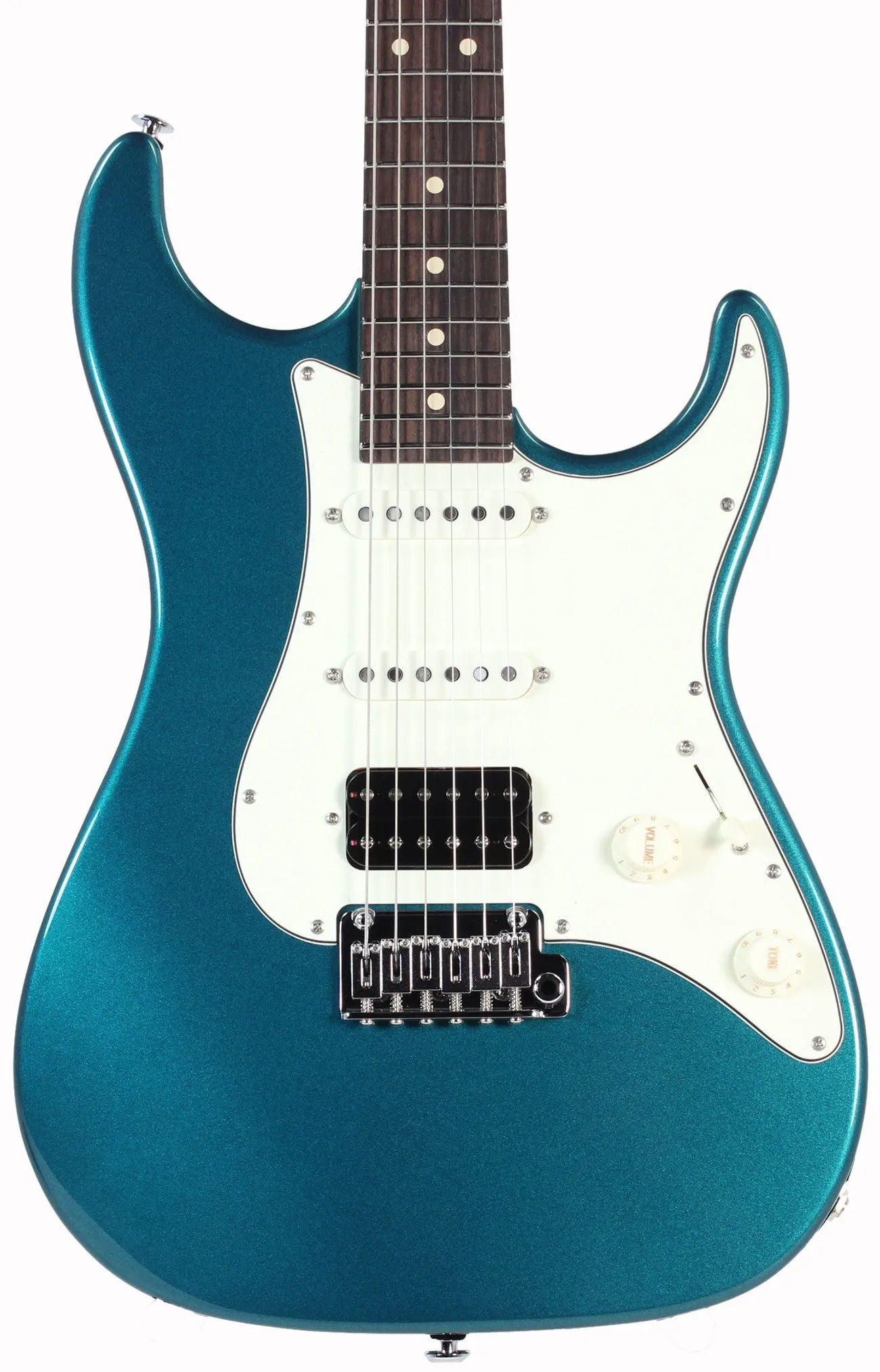 Suhr Throwback Standard Pro Guitar, Ocean Turquoise Metallic, Rosewood