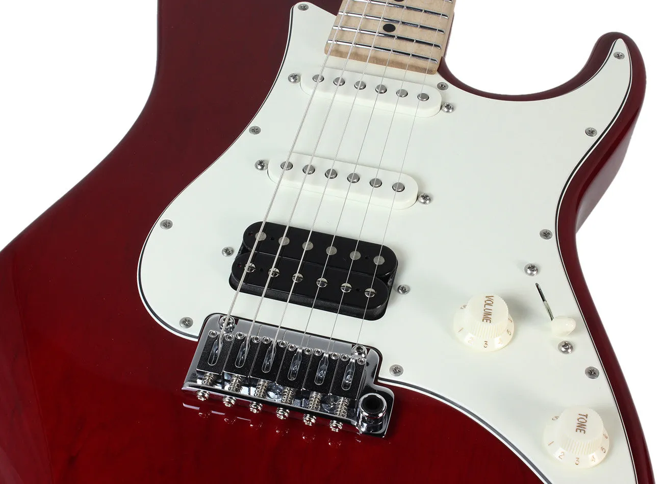 Suhr Throwback Standard Pro Guitar, Trans Red, Maple