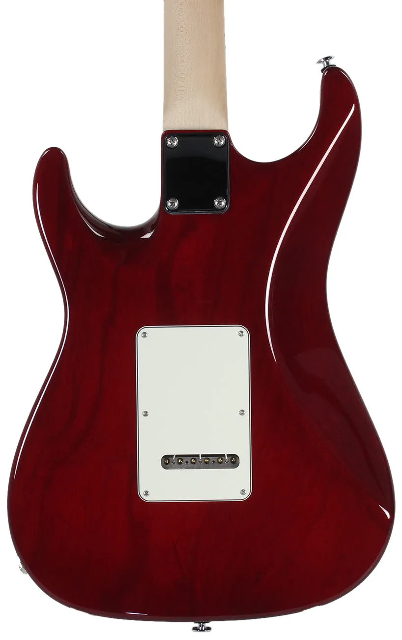 Suhr Throwback Standard Pro Guitar, Trans Red, Maple