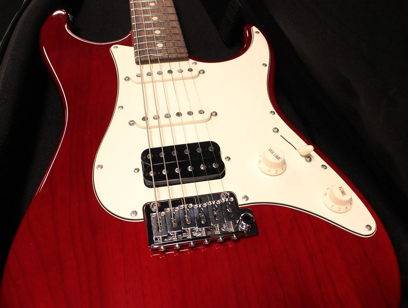 Suhr Throwback Standard Pro Guitar, Trans Red, Rosewood