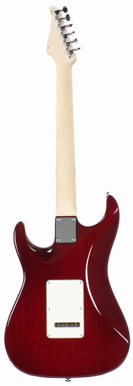 Suhr Throwback Standard Pro Guitar, Trans Red, Rosewood