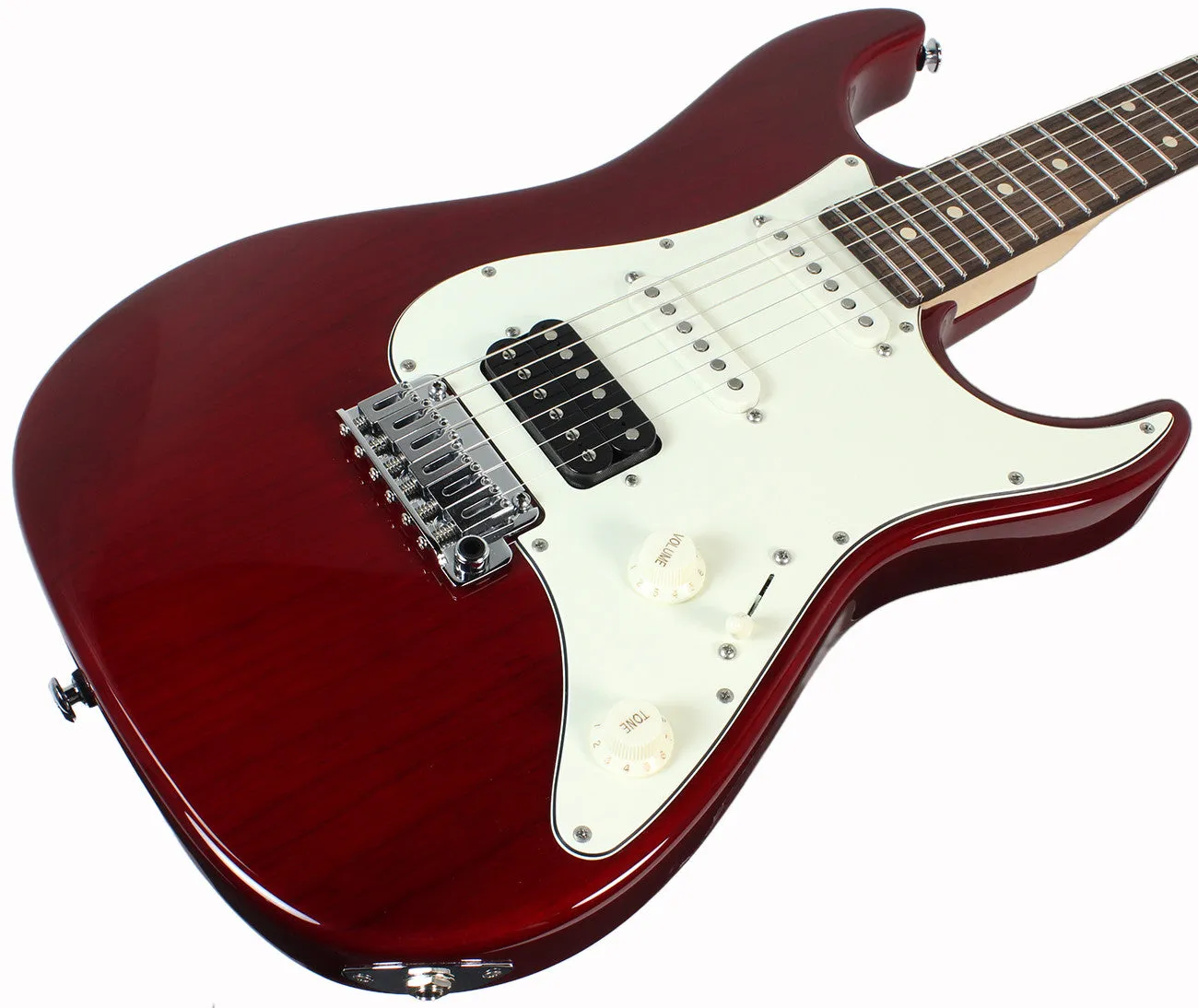 Suhr Throwback Standard Pro Guitar, Trans Red, Rosewood