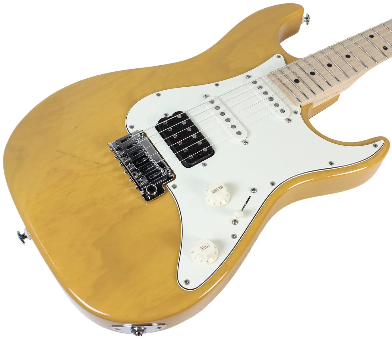 Suhr Throwback Standard Pro Guitar, Trans Straw, Maple