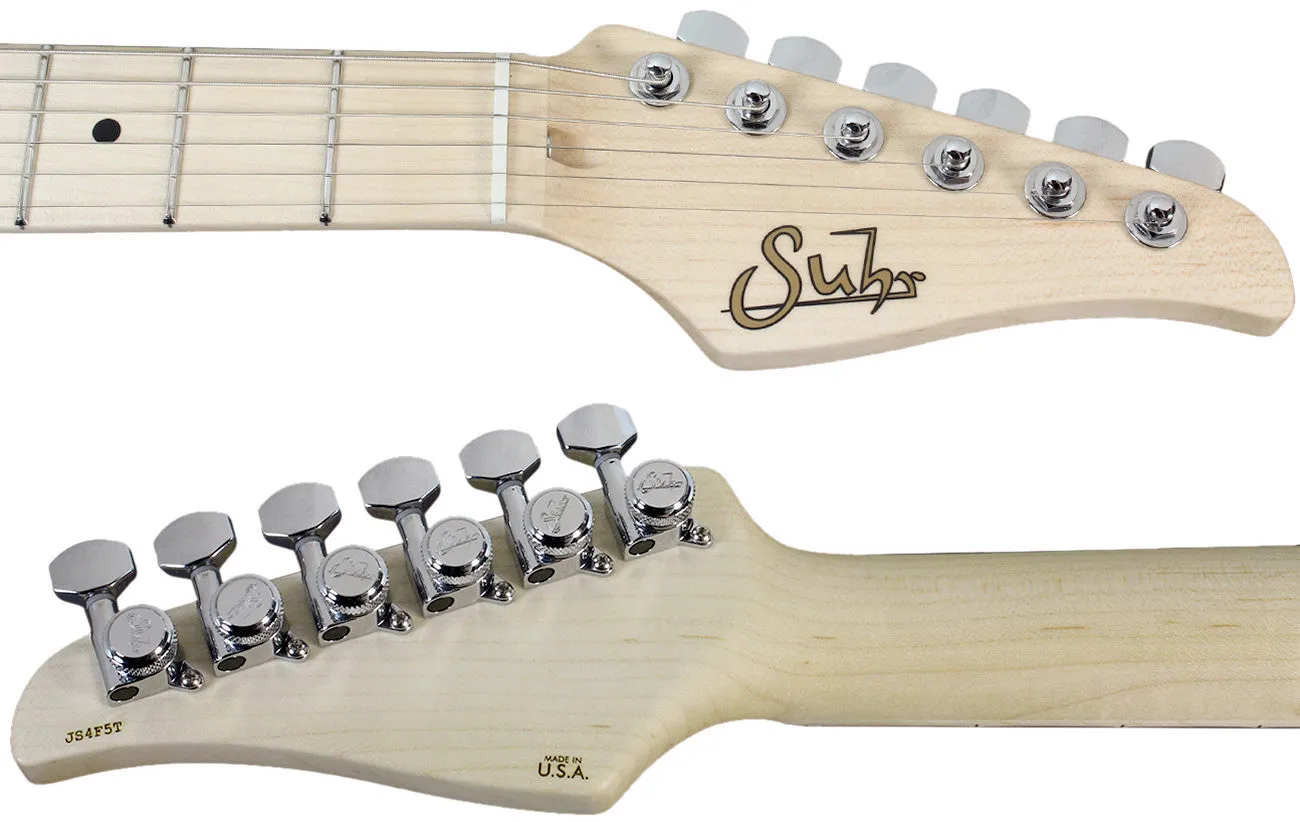 Suhr Throwback Standard Pro Guitar, Trans Straw, Maple