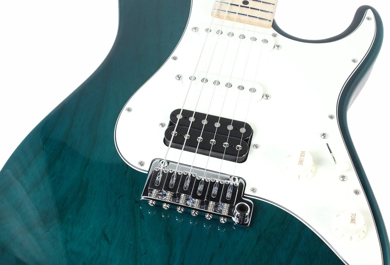 Suhr Throwback Standard Pro Guitar, Trans Teal, Maple