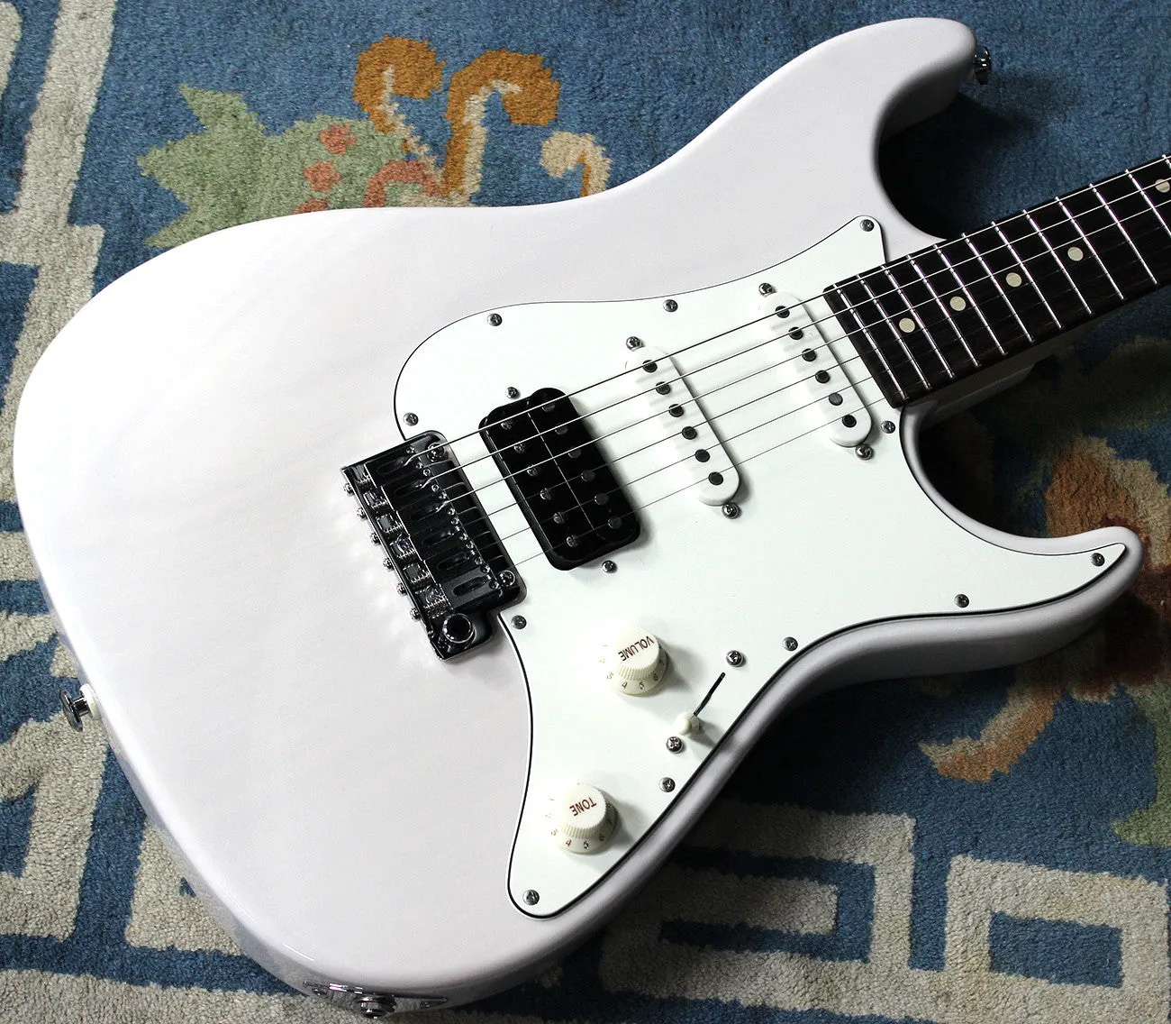 Suhr Throwback Standard Pro Guitar, Trans White, Rosewood