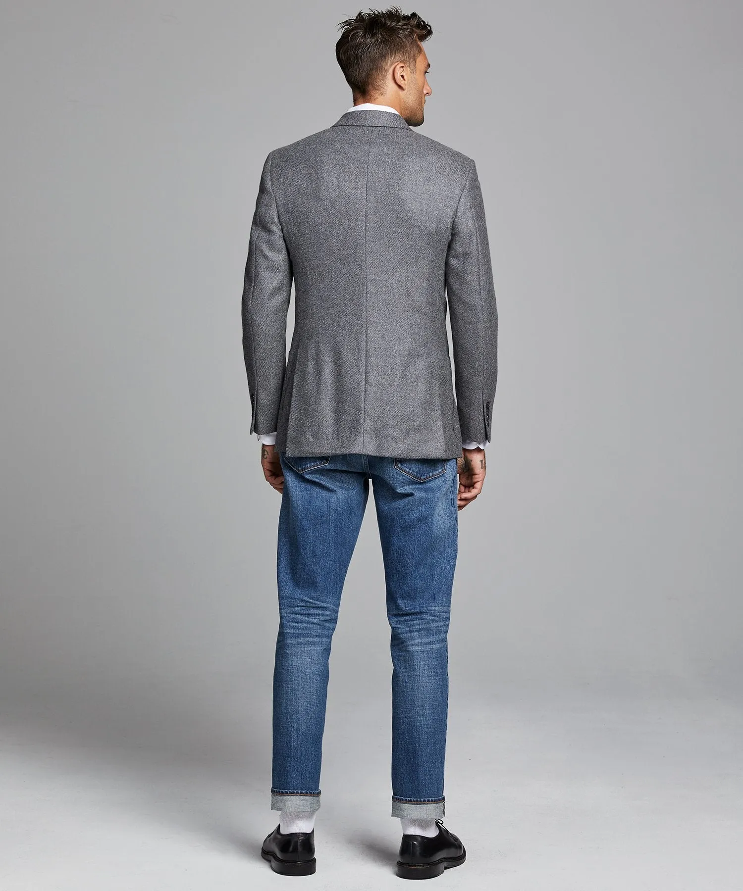 Sutton Lambswool/Cashmere Sportcoat in Grey Heather