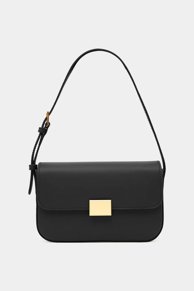 THE MINI SHOULDER BAG - SMOOTH BLACK