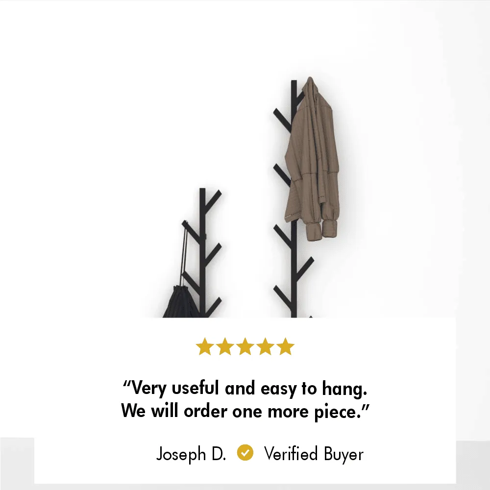 Wall Mounted Tree Shaped Coat Rack